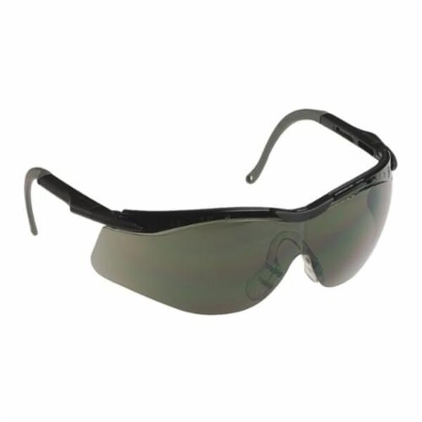 North by Honeywell N-Vision Ergonomic Safety Eyewear, Wrap Around/Half-Frame Frame, Black/Gray, Elasto LT Frame, Polycarbonate Lens, ANSI Z87.1-2010, CSA Z94.3