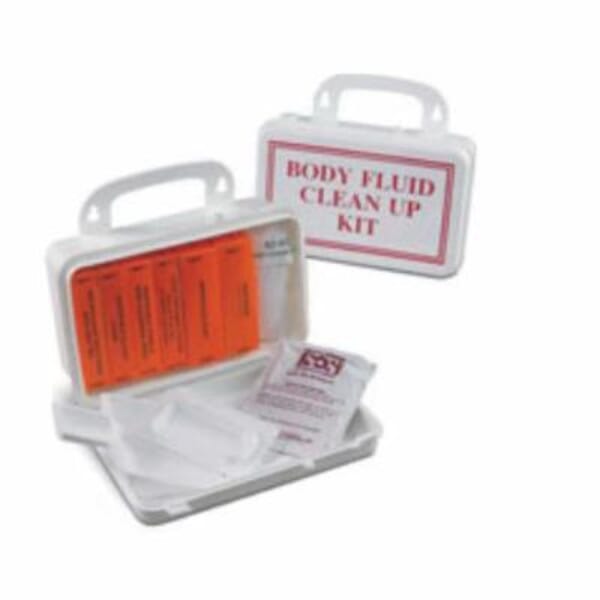 North by Honeywell 35P10BFK Body Fluid Clean-Up Kit, Plastic Case, 3-1/8 in H x 5-1/2 in W x 8-3/8 in D