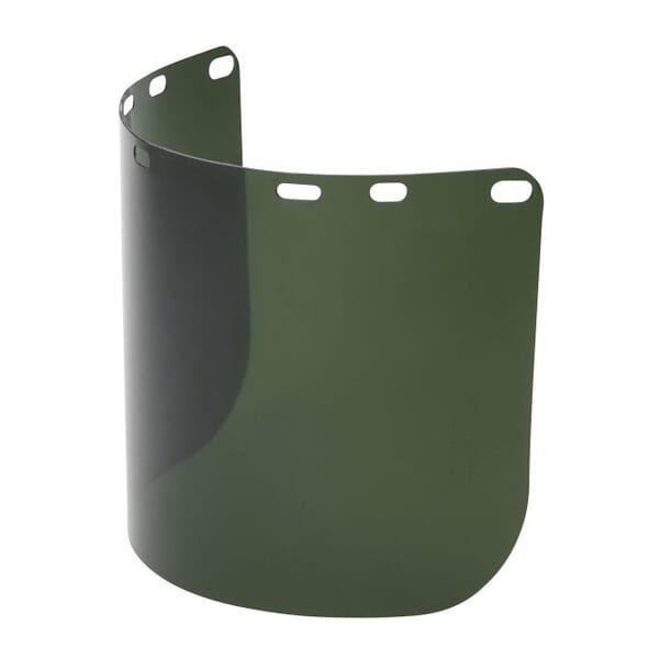 North by Honeywell A8154G Faceshield Replacement Visor, Green, Polycarbonate, 8 in H x 15-1/2 in W x 0.04 in THK Visor, For Use With Headgears and Brackets, Specifications Met: ANSI Z87.1-2010