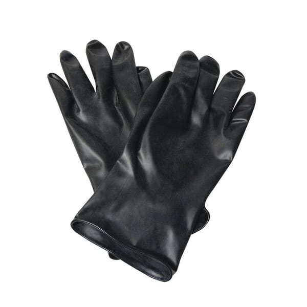 North by Honeywell B131 Ambidextrous Hand, North by Honeywell Ambidextrous Hand, Butyl, Black, Sanitized Interior Lining, 11 in L, Unsupported Support, Roll Beaded Cuff, 13 mil THK