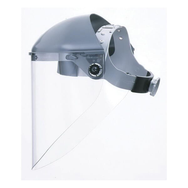 North by Honeywell F500-H5 Extended View Heavy Duty Face Shield Headgear, Gray, Noryl, For Use With Faceshield Visors, Ratchet Suspension Adjustment