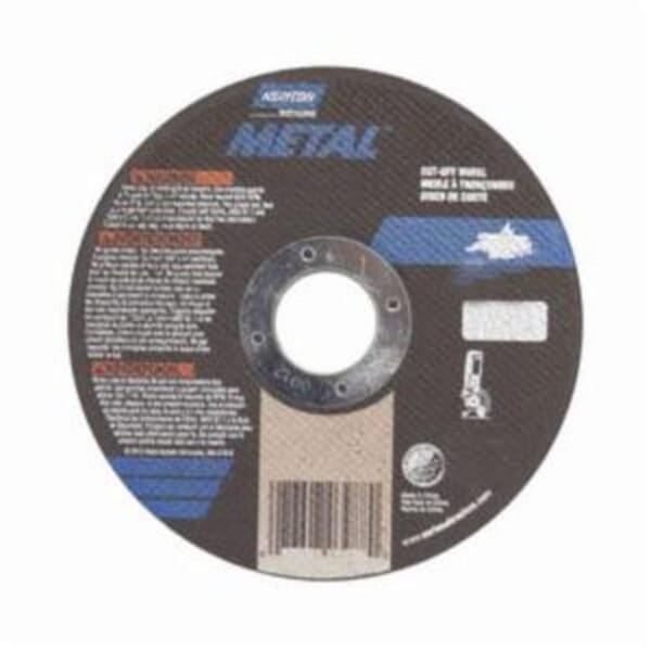 Norton Metal RightCut 07660701617 CO4504M All Purpose Small Diameter Cut-Off Wheel, 4-1/2 in Dia x 0.04 in THK, 7/8 in Center Hole, 60 Grit, Aluminum Oxide Abrasive