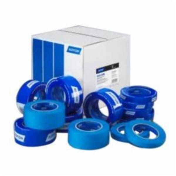 Norton Blue-Core 07660721955 14 days Masking Tape, 60 yd L x 2 in W, Crepe Paper Backing