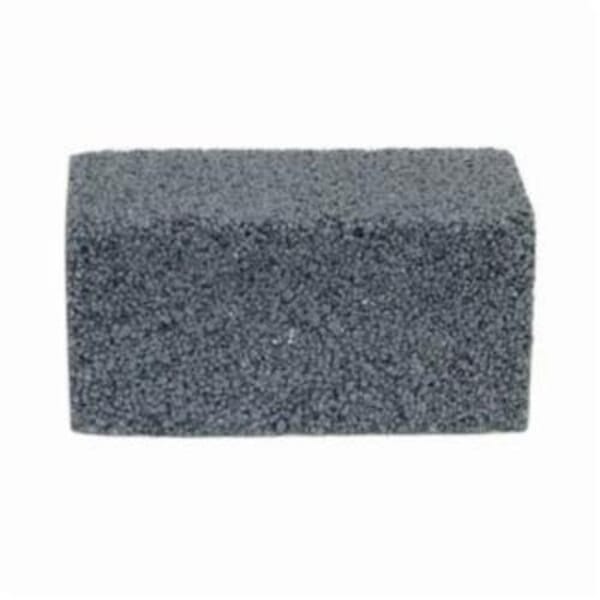 Norton 61463653292 Plain Floor Rubbing Brick With Wooden Wedges, 4 in L x 2 in W x 2 in THK, C6-R Grit, Silicon Carbide Abrasive