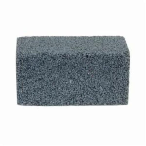 Norton 61463653293 Plain Floor Rubbing Brick With Wooden Wedges, 4 in L x 2 in W x 2 in THK, C10-R Grit, Silicon Carbide Abrasive