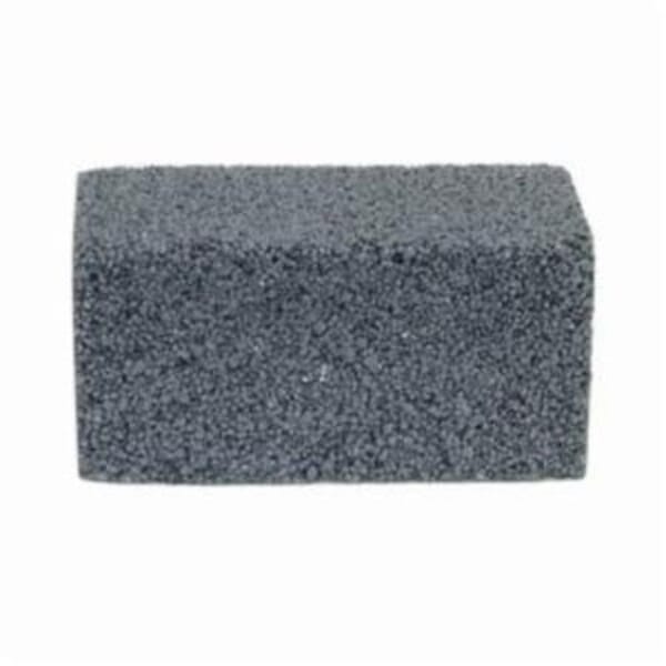 Norton 61463653294 Plain Floor Rubbing Brick With Wooden Wedges, 4 in L x 2 in W x 2 in THK, C24R Grit, Silicon Carbide Abrasive