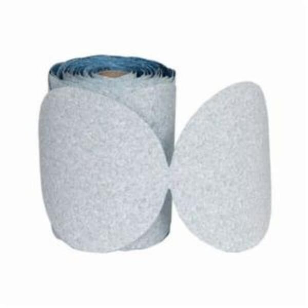 Norton Dry IceNo-Fil 63642506200 A975 PSA Coated Abrasive Disc Roll, 6 in Dia Disc, P800 Grit, Ultra Fine Grade, Ceramic Alumina Abrasive, Paper Backing