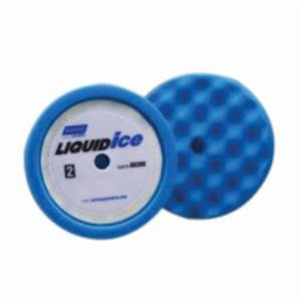 Norton Liquid Ice 63642506380 Step 2 Polishing Pad, 8 in Dia, Hook and Loop Attachment, Foam Pad