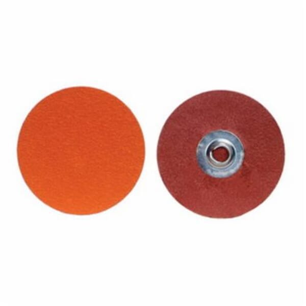 Norton Blaze 66261162307 R980P Heavy Duty Coated Abrasive Quick-Change Disc, 1-1/2 in Dia, 36 Grit, Extra Coarse Grade, Ceramic Alumina Abrasive, Type TS (Type II) Attachment