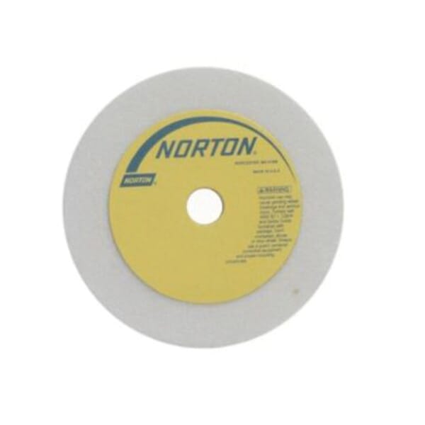 Norton 66243521360 38A Straight Dressing Wheel, 3 in Dia x 1 in THK, 1/2 in Center Hole, 60 Grit, Aluminum Oxide Abrasive