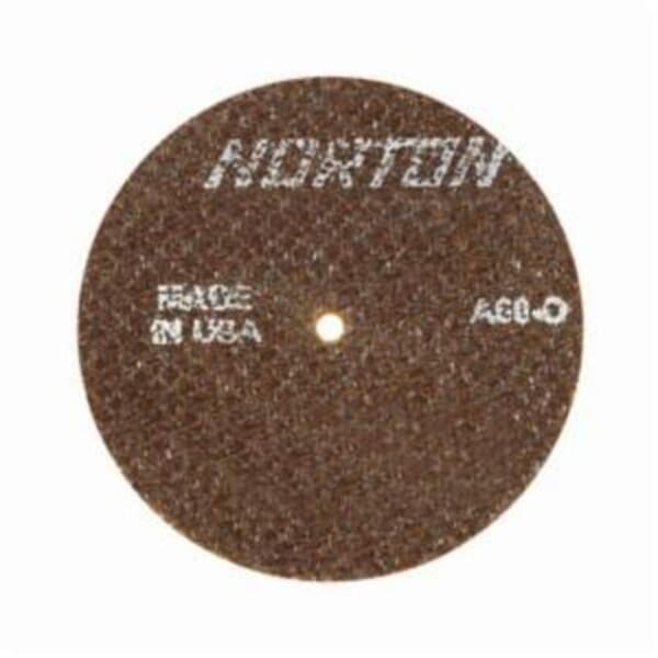 Norton 66243528476 All Purpose Cut-Off Wheel, 2-1/2 in Dia x 0.035 in THK, 1/8 in Center Hole, 60 Grit, Aluminum Oxide Abrasive