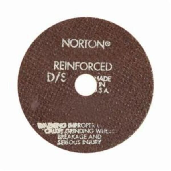 Norton 66243529609 All Purpose Cut-Off Wheel, 4 in Dia x 0.035 in THK, 3/4 in Center Hole, 60 Grit, Aluminum Oxide Abrasive