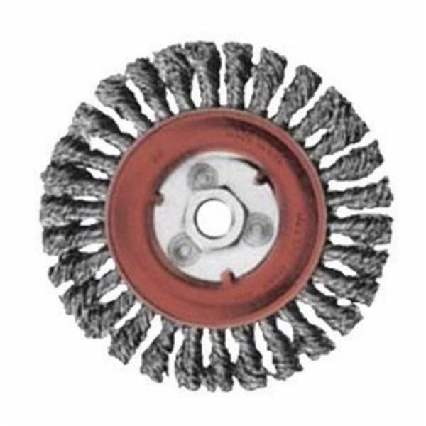 NortonBLUEFIRE 66252833487 Wheel Brush, 5 in Dia Brush, 1/2 in W Face, 0.02 in Dia Standard/Twist Knot Filament/Wire, 5/8-11 Arbor Hole