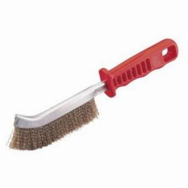 Norton 66252833954 Heavy Duty Scratch Brush, 10 in OAL, High Carbon/Brass Coated Steel Trim