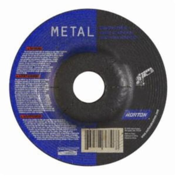 Norton 66252836796 All Purpose Cut-Off Wheel With Quick-Change Hub, 4-1/2 in Dia x 1/4 in THK, 7/8 in Center Hole, 24 Grit, Aluminum Oxide Abrasive