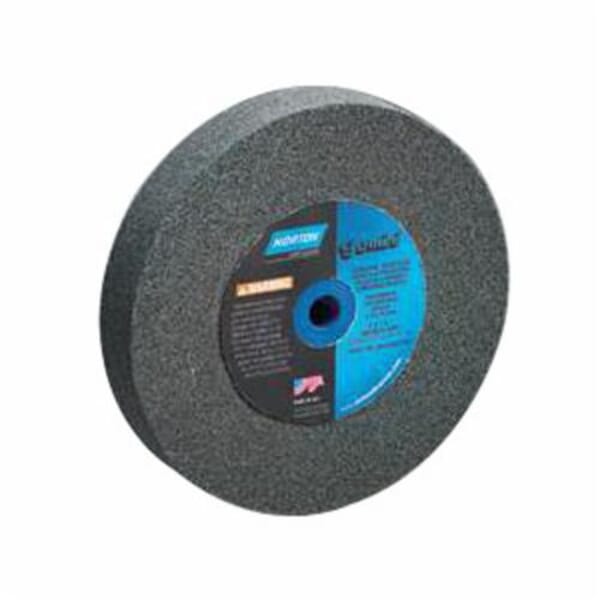 Norton Gemini Crystolon 66252837187 Straight Bench and Pedestal Grinding Wheel, 6 in Dia x 1 in THK, 1 in Center Hole, 60 Grit, Silicon Carbide Abrasive