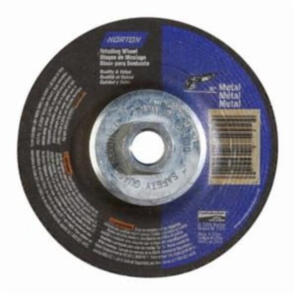 Norton 66252843605 DC4514HM All Purpose Cut-Off Wheel With Quick-Change Hub, 4-1/2 in Dia x 1/4 in THK, 24 Grit, Aluminum Oxide Abrasive