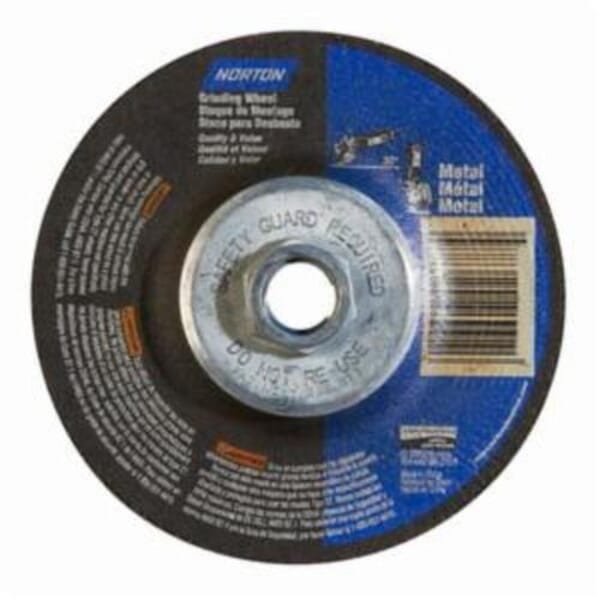 Norton 66252843609 DC4518HMB All Purpose Cut-Off Wheel With Quick-Change Hub, 4-1/2 in Dia x 1/8 in THK, 24 Grit, Aluminum Oxide Abrasive