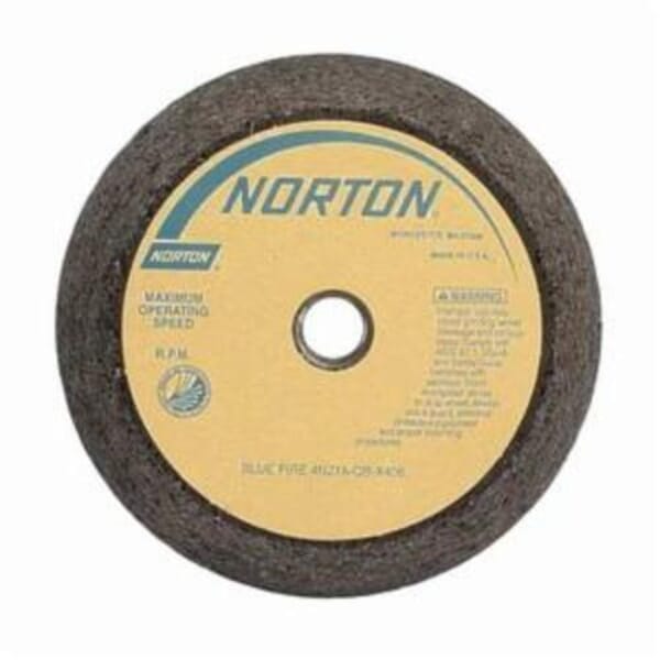 NortonBlueFire 66253198583 NV Type 11 Portable Snagging Wheel, 4 in Dia Max, 2 in THK