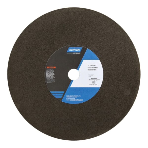 NortonFoundry 66253261887 U57A All Purpose Cut-Off Wheel, 12 in Dia x 3/32 in THK, 1 in Center Hole, 46 Grit, Aluminum Oxide Abrasive