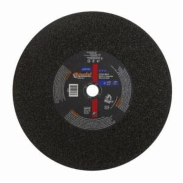 Norton Gemini 66253313588 CO14764GRC Rapid Cut Cut-Off Wheel, 14 in Dia x 3/34 in THK, 1 in Center Hole, 36 Grit, Aluminum Oxide Abrasive