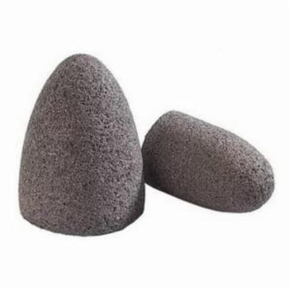 Norton BlueFire 66253344376 Portable Snagging Cone With NFRH Steel Bushing, 1 in Max Diameter, 3 in THK Head, Zirconia Alumina Abrasive