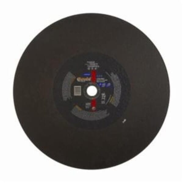 Norton Gemini 66253410185 57A Free Cut Cut-Off Wheel, 18 in Dia x 5/32 in THK, 1 in Center Hole, 30 Grit, Aluminum Oxide Abrasive