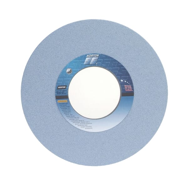 Norton 66253467010 5SG Straight Surface and Cylindrical Grinding Wheel, 16 in Dia x 1-1/2 in THK, 5 in Center Hole, 60 Grit, Ceramic Alumina Abrasive