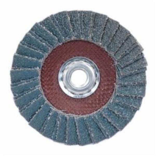 Norton PowerFlex 66254420010 R828 Arbor Thread Standard Density Coated Abrasive Flap Disc, 7 in Dia, P40 Grit, Extra Coarse Grade, Zirconia Alumina Abrasive, Type 29 Conical Disc