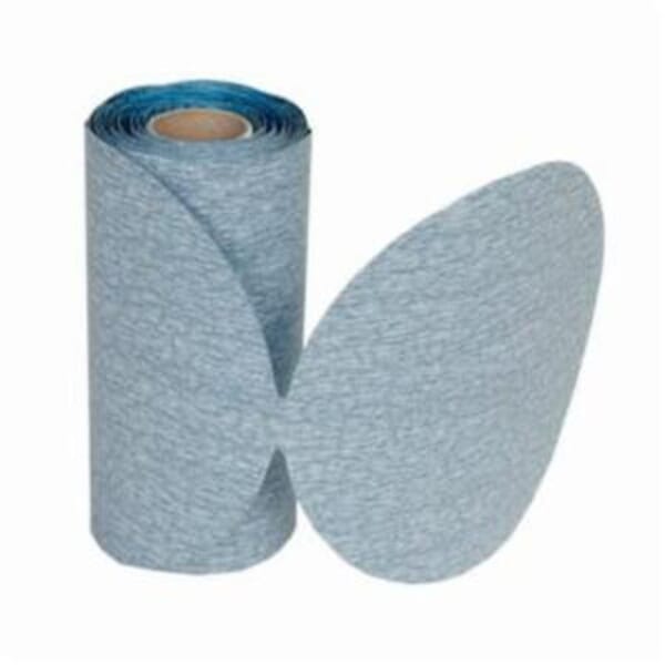 Norton DuriteNo-Fil 66254421217 A475 PSA Coated Abrasive Disc Roll, 5 in Dia Disc, P600 Grit, Ultra Fine Grade, Silicon Carbide Abrasive, Paper Backing