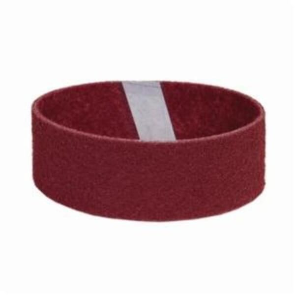 Norton Bear-Tex Rapid Prep 66254428776 Low Stretch Flex Portable Regular Surface Conditioning Non-Woven Abrasive Belt, 3 in W x 18 in L, Medium Grade, Aluminum Oxide Abrasive, Maroon