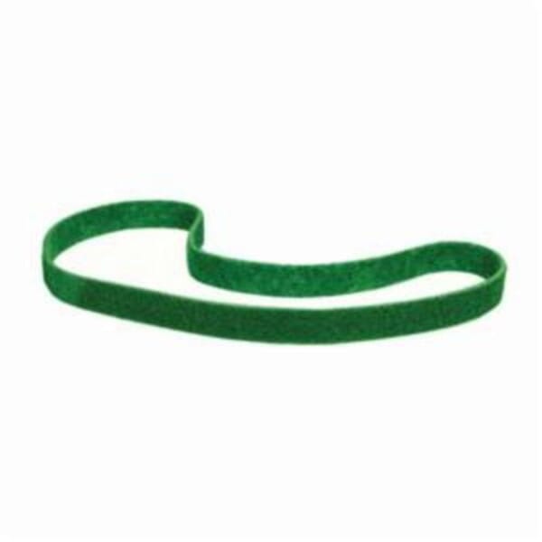 Norton Bear-Tex Rapid Prep 66254436886 Backstand Flex Low Stretch Narrow Regular Surface Conditioning Non-Woven Abrasive Belt, 1 in W x 132 in L, Fine Grade, Aluminum Oxide Abrasive, Green