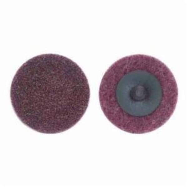 Norton Bear-Tex Speed-Lok 66254482332 Non-Woven Abrasive Quick-Change Disc, 1-1/2 in Dia, 80 Grit, Medium Grade, Aluminum Oxide Abrasive, Type TR (Type III) Attachment
