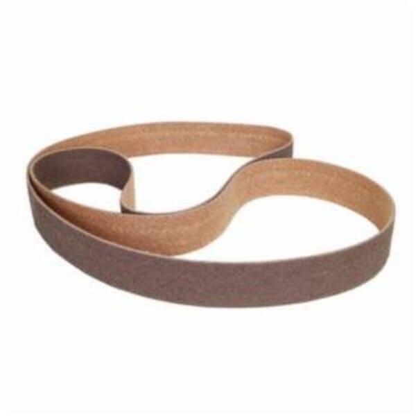 Norton Bear-Tex Rapid Prep 66254490470 Backstand Flex Low Stretch Narrow Regular Surface Conditioning Non-Woven Abrasive Belt, 3 in W x 132 in L, Coarse Grade, Aluminum Oxide Abrasive, Brown