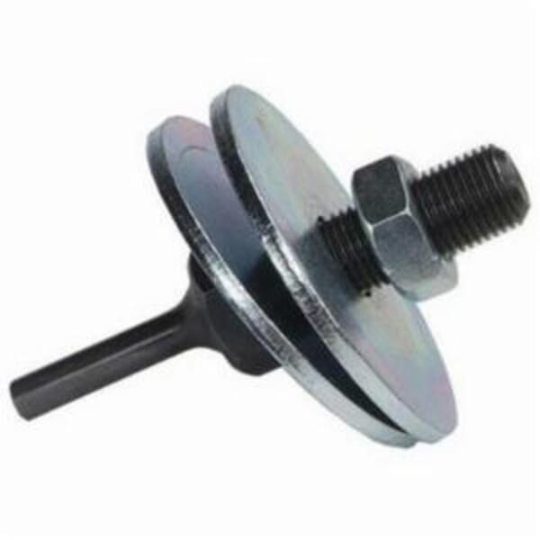 Norton 66261009502 Sanding Mandrel Assembly, 1/4 in, 6 in Dia Wheel, 1/2 in W Wheel, 2-1/2 in OAL, For Use With Unified Wheel, Disc, Bench Grinder, Pedestal Grinder