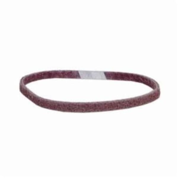 Norton Bear-Tex Rapid Prep 66261015808 Low Stretch Surface Conditioning Xtra Flexible Non-Woven Abrasive Belt, 3/4 in W x 18 in L, Medium Grade, Aluminum Oxide Abrasive, Maroon