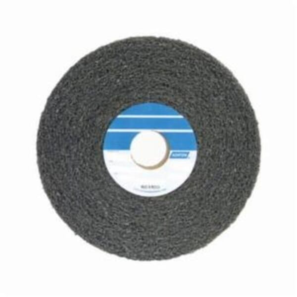 Norton Bear-Tex 66261058512 Convolute Non-Woven Abrasive Wheel, 6 in Dia x 3 in THK, 1 in Center Hole, Medium Grade