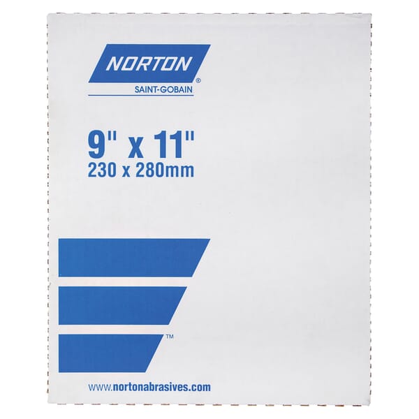 Norton 66261101525 A513 Coated Sandpaper Sheet, 11 in L x 9 in W, 150 Grit, Fine Grade, Garnet Abrasive, Paper Backing