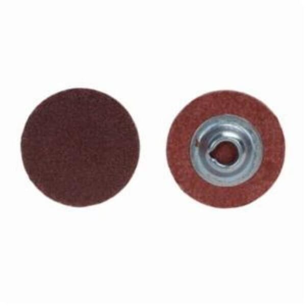 Norton Metalite 66261121009 R228 Coated Abrasive Quick-Change Disc, 1-1/2 in Dia, 36 Grit, Extra Coarse Grade, Aluminum Oxide Abrasive, Type TR (Type III) Attachment