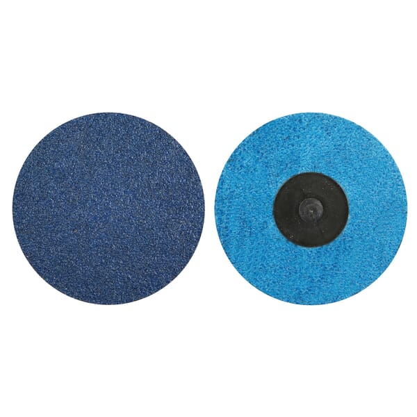 Norton BlueFire 66261121054 R884P Coated Abrasive Quick-Change Disc, 3 in Dia, 80 Grit, Coarse Grade, Zirconia Alumina Abrasive, Type TR (Type III) Attachment