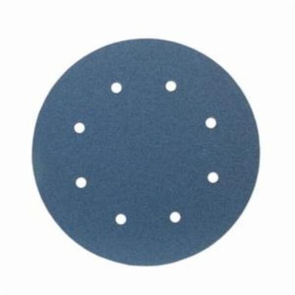 Norton BlueFire 66261123596 H875P Open Coated Abrasive Hook and Loop Disc, 8 in Dia, 80 Grit, Coarse Grade, Zirconia Alumina Abrasive, Paper Backing