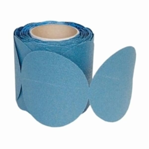 NortonNorZon Plus 66261137323 H822 PSA Coated Abrasive Disc Roll, 6 in Dia Disc, 60 Grit, Coarse Grade, Ceramic Alumina Abrasive, Paper Backing