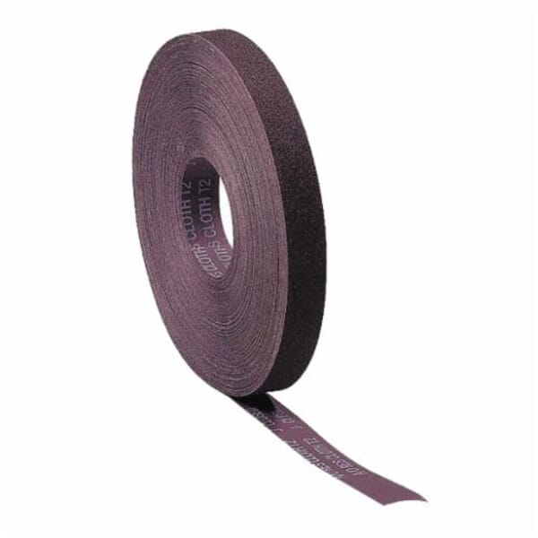 Norton Metalite 66261126299 K225 P-Grade Coated Abrasive Roll, 50 yd L x 2 in W, 80 Grit, Coarse Grade, Aluminum Oxide Abrasive, Cotton Backing