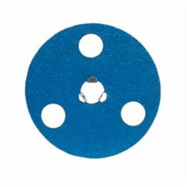Norton AVOS BlueFire Speed-Lok 66261126559 F826P Heavy Duty Coated Abrasive Disc, 5 in Dia Disc, 60 Grit, Medium Grade, Zirconia Alumina Abrasive, Speed-Lok Fastener Attachment