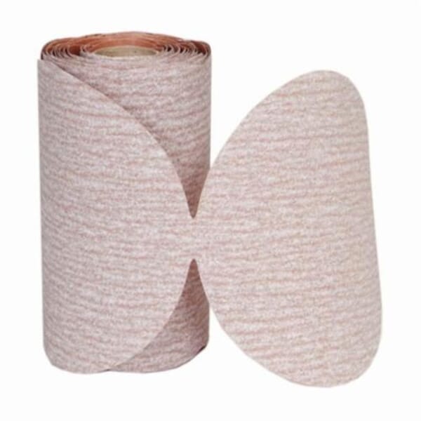 NortonAdaloxNo-Fil 66261131453 A275 PSA Coated Abrasive Disc Roll, 5 in Dia Disc, P500 Grit, Super Fine Grade, Aluminum Oxide Abrasive, Paper Backing