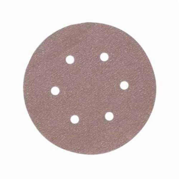 NortonAdaloxNo-Fil 66261131515 A275 PSA Coated Abrasive Disc Roll, 6 in Dia Disc, P80 Grit, Coarse Grade, Aluminum Oxide Abrasive, Paper Backing