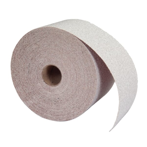 Norton 66261131685 OP A275 Coated Abrasive Roll, 45 yd L x 2-3/4 in W, 240 Grit, Very Fine Grade, Aluminum Oxide Abrasive, Anti-Loading Paper Backing
