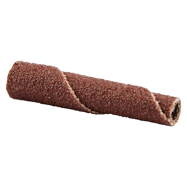 Norton Metal 66261132183 R265N Coated Cartridge Roll, 1/4 in Dia x 1-1/2 in OAL, 1/8 in Pilot Hole, P80 Grit, Aluminum Oxide Abrasive
