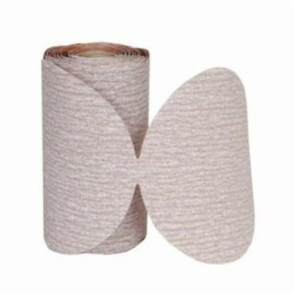 NortonNo-FilAdalox 66261136368 A275 Open-Coated Abrasive Disc Roll, 3-1/2 in Dia Disc, P400 Grit, Very Fine Grade, Aluminum Oxide Abrasive, Latex Paper Backing
