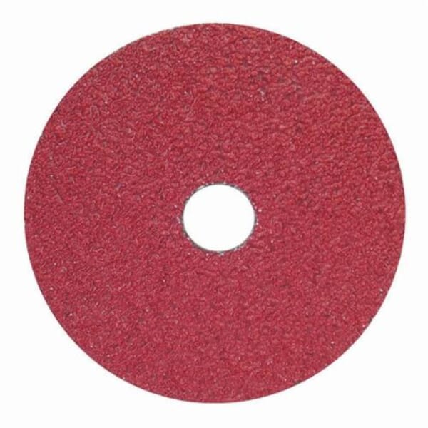 Merit 66623353319 FX672 Coated Abrasive Disc, 4-1/2 in Dia, 7/8 in Center Hole, 60 Grit, Medium Grade, Zirconia Alumina Abrasive, Center Mount Attachment